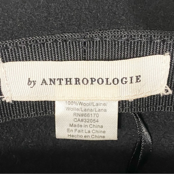 Anthropologie Amelia Fedora Black Wool Felt Hat - Picture 5 of 5